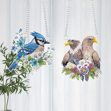 Load image into Gallery viewer, 2Pcs PET Special Shaped Bluebird Eagle Diamond Painting Hanging Decor for Home
