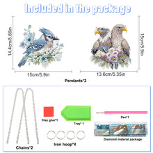 Load image into Gallery viewer, 2Pcs PET Special Shaped Bluebird Eagle Diamond Painting Hanging Decor for Home
