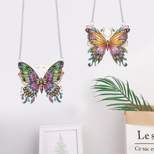 Load image into Gallery viewer, 2Pcs PET Special Shaped Butterfly Diamond Painting Hanging Decor Bedroom Decor
