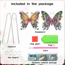 Load image into Gallery viewer, 2Pcs PET Special Shaped Butterfly Diamond Painting Hanging Decor Bedroom Decor
