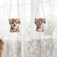 Load image into Gallery viewer, 2Pcs PET Special Shaped Kitten Puppy Diamond Painting Hanging Decor for Bedroom
