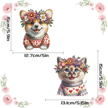 Load image into Gallery viewer, 2Pcs PET Special Shaped Kitten Puppy Diamond Painting Hanging Decor for Bedroom
