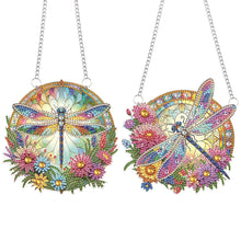 Load image into Gallery viewer, 2Pcs PET Special Shaped Beautiful Dragonfly Diamond Painting Hanging Decoration
