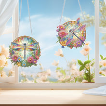Load image into Gallery viewer, 2Pcs PET Special Shaped Beautiful Dragonfly Diamond Painting Hanging Decoration
