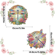 Load image into Gallery viewer, 2Pcs PET Special Shaped Beautiful Dragonfly Diamond Painting Hanging Decoration
