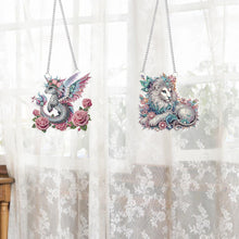 Load image into Gallery viewer, 2Pcs PET Special Shaped Pterosaur Lion Diamond Painting Hanging Decor for Home
