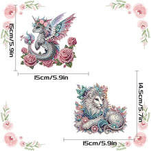 Load image into Gallery viewer, 2Pcs PET Special Shaped Pterosaur Lion Diamond Painting Hanging Decor for Home
