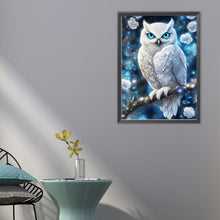 Load image into Gallery viewer, AB Diamond Painting - Full Square - White owl on a branch (40*55CM)
