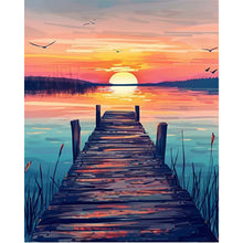 Load image into Gallery viewer, 6pcs Round Diamond Painting Set - Outdoor scenery (30*40CM)
