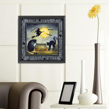 Load image into Gallery viewer, Diamond Painting - Full Round - Halloween skeleton witch cat (40*40CM)
