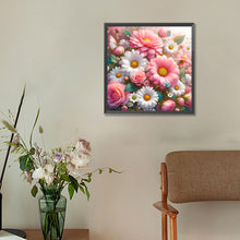 Load image into Gallery viewer, Diamond Painting - Full Round - Pink daisy bouquet (30*30CM)
