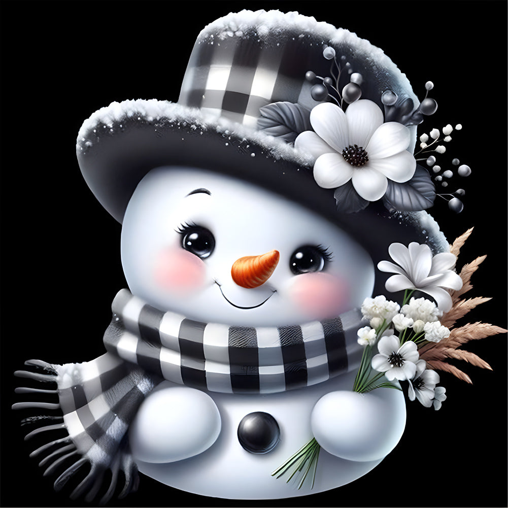 Diamond Painting - Full Round - Christmas snowman (30*30CM)