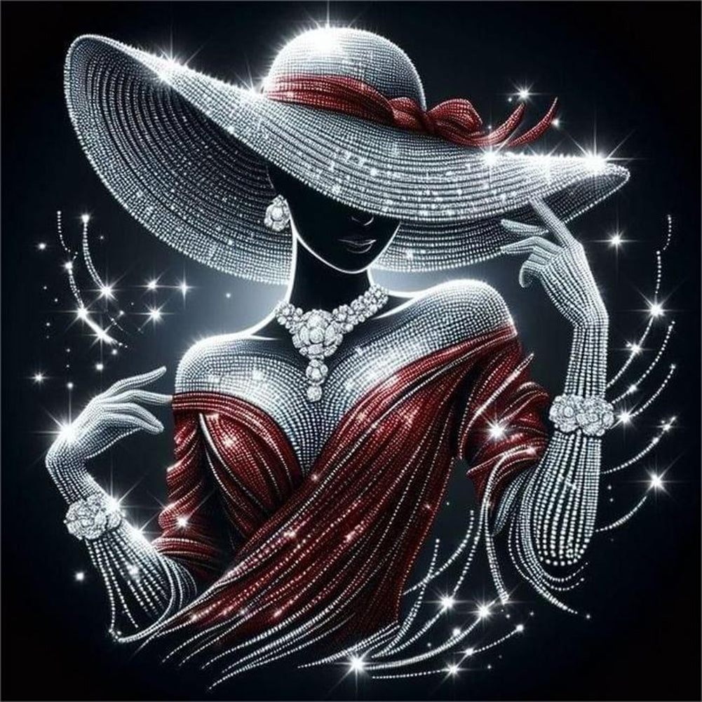 Diamond Painting - Full Round - Elegant lady (40*40CM)