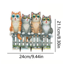 Load image into Gallery viewer, Wooden Cat Diamond Art Hanging Hook Rail Diamond Painting Art Craft Wall Hooks
