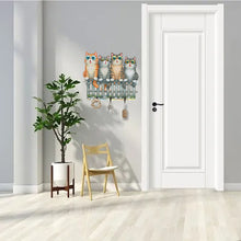 Load image into Gallery viewer, Wooden Cat Diamond Art Hanging Hook Rail Diamond Painting Art Craft Wall Hooks
