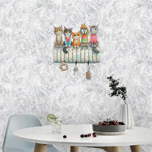 Load image into Gallery viewer, Wooden Cat Diamond Art Hanging Hook Rail Diamond Painting Art Craft Wall Hooks
