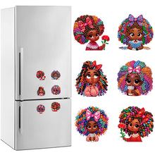 Load image into Gallery viewer, 6Pcs Acrylic Special Shape Bud Goblin Fridge Stickers Diamond Art Magnets Decals
