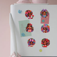 Load image into Gallery viewer, 6Pcs Acrylic Special Shape Bud Goblin Fridge Stickers Diamond Art Magnets Decals
