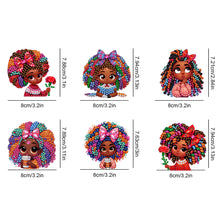 Load image into Gallery viewer, 6Pcs Acrylic Special Shape Bud Goblin Fridge Stickers Diamond Art Magnets Decals
