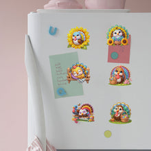 Load image into Gallery viewer, 6Pcs Acrylic Special Shape Bud Goblin Fridge Stickers Diamond Art Magnets Decals
