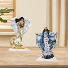 Load image into Gallery viewer, 2Pcs PET Special Shaped People Animal Diamond Painting Desktop Ornament for Home
