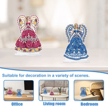 Load image into Gallery viewer, 2Pcs PET Special Shaped People Animal Diamond Painting Desktop Ornament for Home
