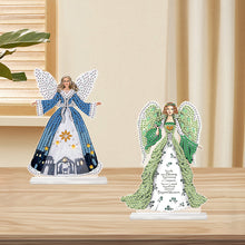 Load image into Gallery viewer, 2Pcs PET Special Shaped People Animal Diamond Painting Desktop Ornament for Home
