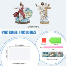 Load image into Gallery viewer, 2Pcs PET Special Shaped People Animal Diamond Painting Desktop Ornament for Home
