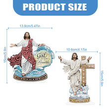 Load image into Gallery viewer, 2Pcs PET Special Shaped People Animal Diamond Painting Desktop Ornament for Home
