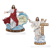 Load image into Gallery viewer, 2Pcs PET Special Shaped People Animal Diamond Painting Desktop Ornament for Home
