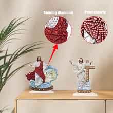 Load image into Gallery viewer, 2Pcs PET Special Shaped People Animal Diamond Painting Desktop Ornament for Home
