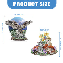 Load image into Gallery viewer, 2Pcs PET Special Shaped People Animal Diamond Painting Desktop Ornament for Home
