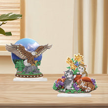 Load image into Gallery viewer, 2Pcs PET Special Shaped People Animal Diamond Painting Desktop Ornament for Home
