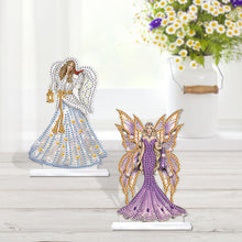 Load image into Gallery viewer, 2Pcs PET Special Shaped People Animal Diamond Painting Desktop Ornament for Home
