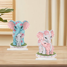 Load image into Gallery viewer, 2Pcs PET Special Shaped People Animal Diamond Painting Desktop Ornament for Home
