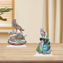 Load image into Gallery viewer, 2Pcs PET Special Shaped People Animal Diamond Painting Desktop Ornament for Home
