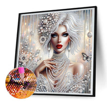 Load image into Gallery viewer, Diamond Painting - Partial Special Shaped - Exquisite woman (30*30CM)
