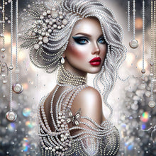 Load image into Gallery viewer, Diamond Painting - Partial Special Shaped - Exquisite woman (30*30CM)
