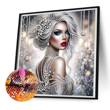 Load image into Gallery viewer, Diamond Painting - Partial Special Shaped - Exquisite woman (30*30CM)
