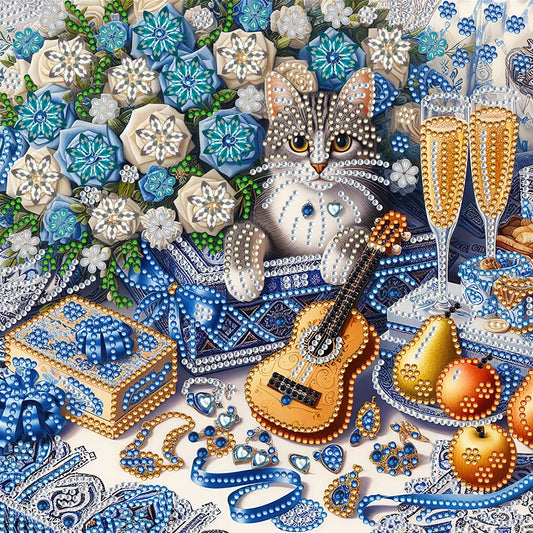 Diamond Painting - Partial Special Shaped - Cat gift (30*30CM)