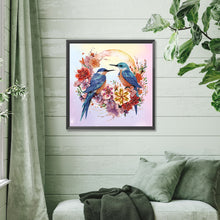 Load image into Gallery viewer, Diamond Painting - Full Round - Blue bird (30*30CM)
