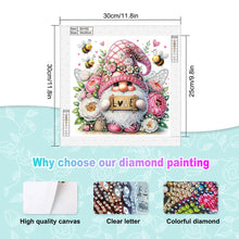 Load image into Gallery viewer, Diamond Painting - Partial Special Shaped - Flower cluster gnome (30*30CM)
