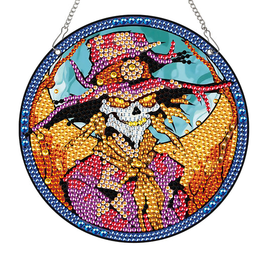 Halloween Special Shape Pumpkin Diamond Painting Hanging Pendant for Wall Window