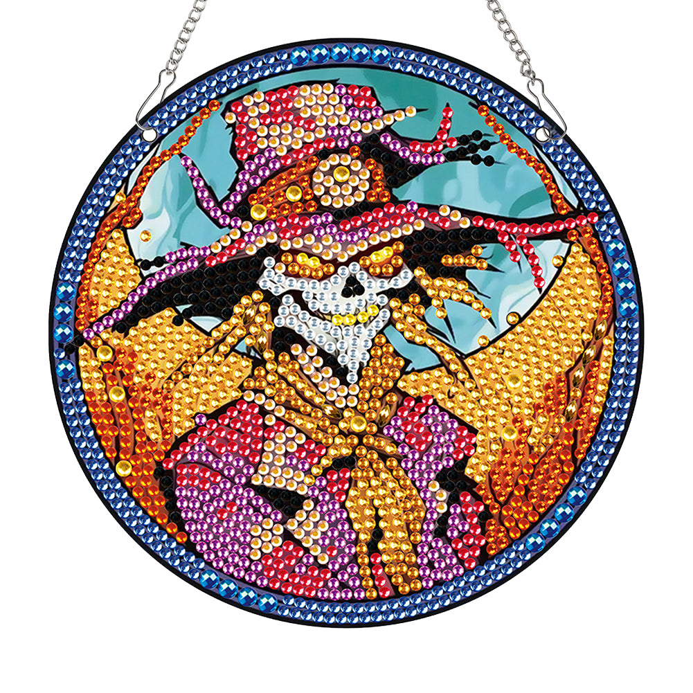 Halloween Special Shape Pumpkin Diamond Painting Hanging Pendant for Wall Window