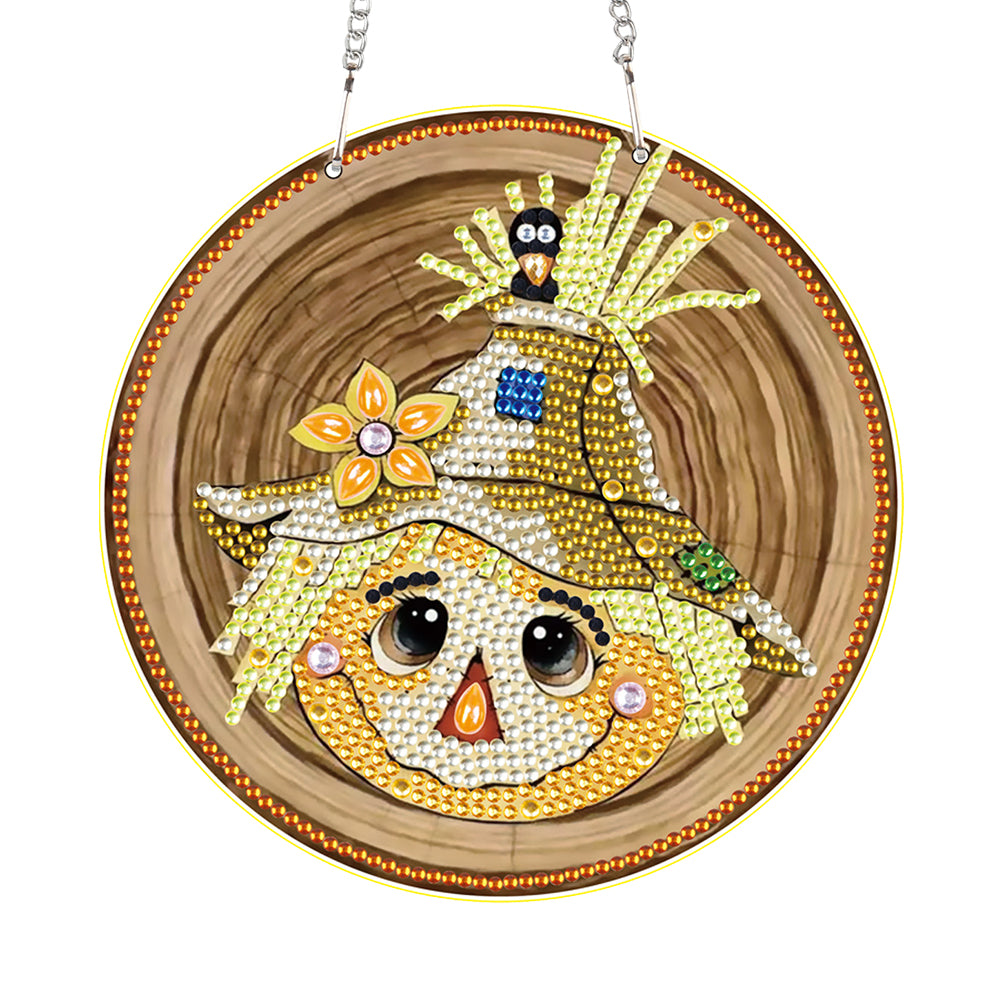 Halloween Special Shape Pumpkin Diamond Painting Hanging Pendant for Wall Window