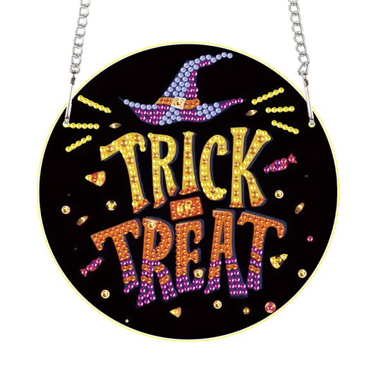 Halloween Special Shape Pumpkin Diamond Painting Hanging Pendant for Wall Window