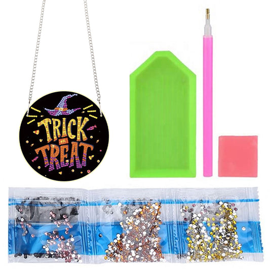 Halloween Special Shape Pumpkin Diamond Painting Hanging Pendant for Wall Window
