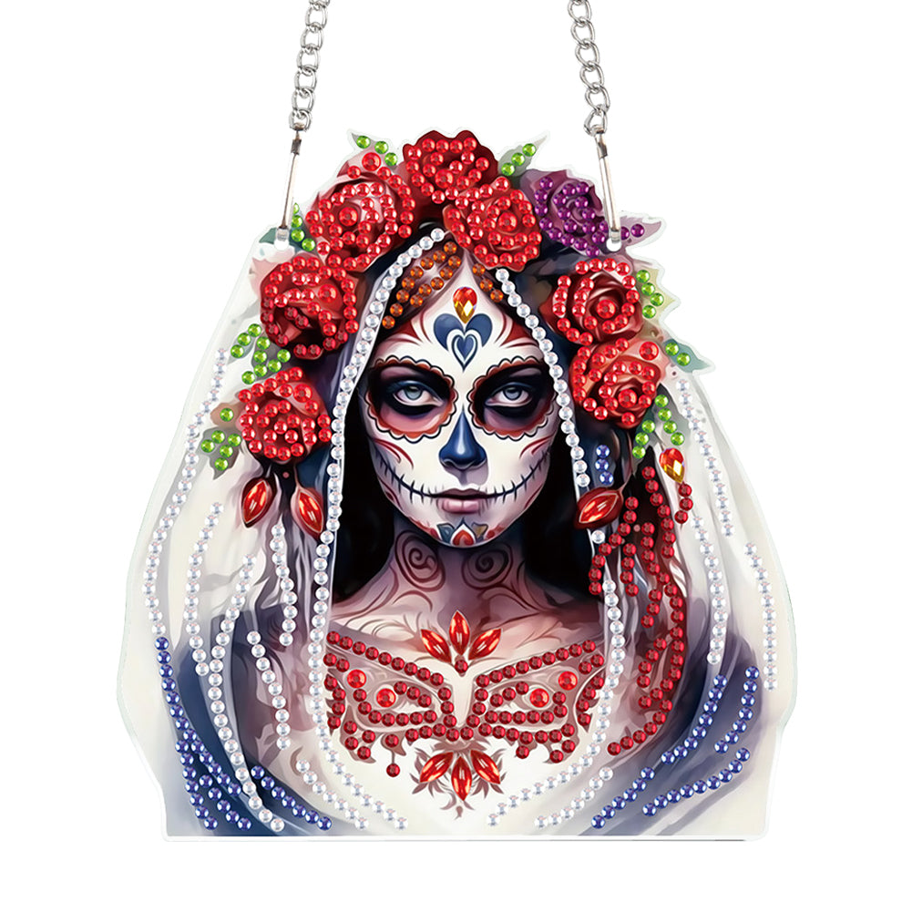 Halloween Special Shape Pumpkin Diamond Painting Hanging Pendant for Wall Window
