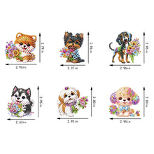 Load image into Gallery viewer, 6Pcs Acrylic Puppy DIY Diamond Painting Art Hooks Cute Dogs for Beginners Adults
