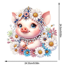 Load image into Gallery viewer, Acrylic Daisy Pig Diamond Painting Desktop Ornaments for Bedroom Table Decor
